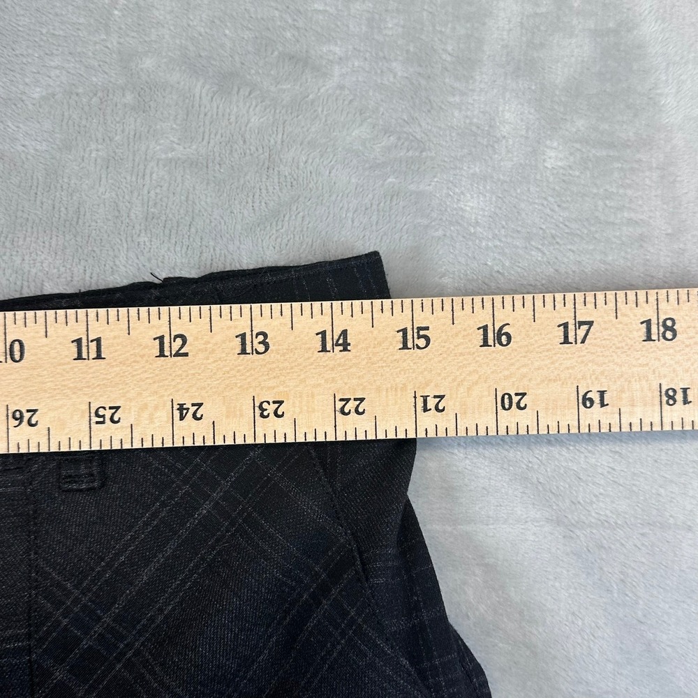 Democracy Womens S High Rise Black Plaid Ankle Pants Drawstring Cuff - Picture 3 of 8